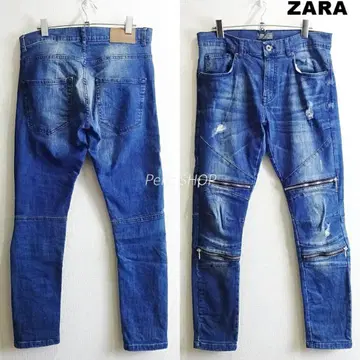 ZARA MAN 스키니 바이커 데님 W83cm 스트레치 터키