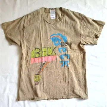BECK 투어 T WATARU COMACHI 티셔츠 밴딩 티셔츠 빈티지