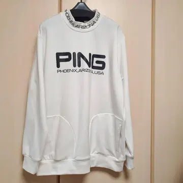 PING 하이넥 셔츠 화이트 핑 골프 모크넥 풀오버