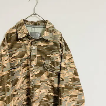 Made in USA 빈티지 일점물 카모플라쥬 오버 사이즈 셔츠
