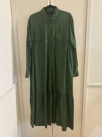ZARA 그린 셔츠 원피스 L
