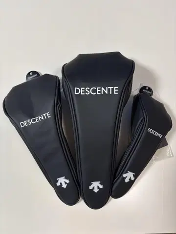 미사용 새상품 DESCENTE 골프헤드커버 3종 세트 블랙