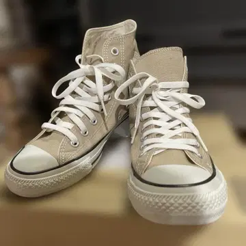 컨버스 올스타 베이지 하이컷 스니커즈 25cm