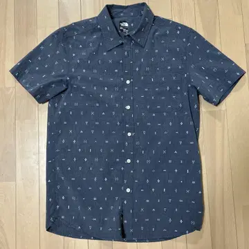 THE NORTH FACE 기하학 패턴 반팔 셔츠