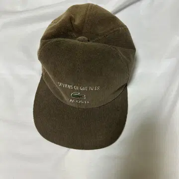 LACOSTE 코듀로이 캡 브라운