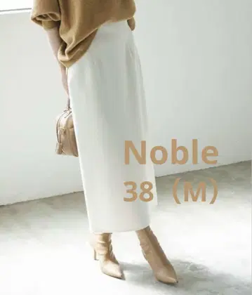 NOBLE 저지 라이크 컬러 타이트 스커트 사이즈 38 화이트