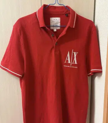 Armani Exchange 반팔 피케 셔츠 S 레드