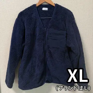 플리스 네이비 XL 남성용 겉옷 점퍼