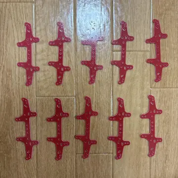 미니 사륜구동 FRP 멀티 와이드 리어 스테이 빨간색 10개 세트