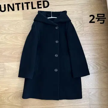 언타이틀 롱 후디드 코트 울 2 블랙