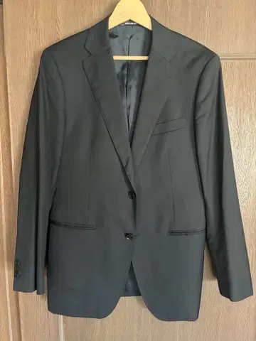 Green label 다크 그레이 테일러드 자켓 섀도우 스트라이프 L