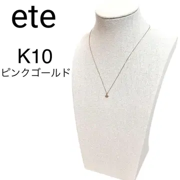 ete K10 핑크 골드 목걸이 플라워