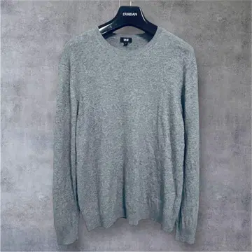 UNIQLO 캐시미어 100% 크루넥 스웨터 (긴팔) Gray XL