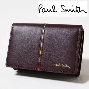 [폴스미스] 박스 포함 새상품 시그니처 스트라이프 가죽 3단 접이식 지갑