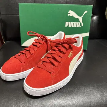 PUMA 스웨이드 레드 스니커즈