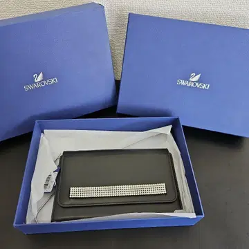 Swarovski 블랙 체인 숄더 지갑