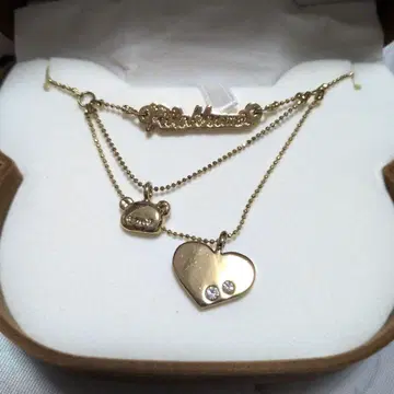 Rilakkuma 리락쿠마 3연 골드 목걸이 위시코어