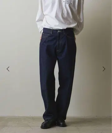 스티븐 앨런 13.5oz 데님 5포켓 배기 테이퍼드 팬츠