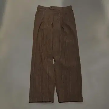 브라운 스트라이프 와이드 팬츠 카스리 슬랙스
