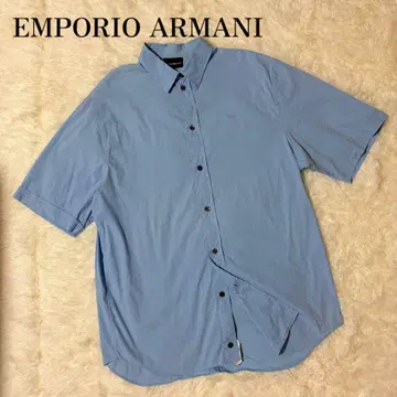 EMPORIO ARMANI 반팔 셔츠 라이트 블루