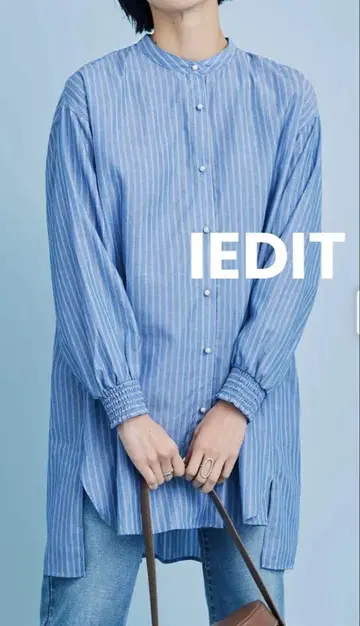 새상품급 IEDIT 이디트 스트라이프 셔츠 felissimo 펠리시모
