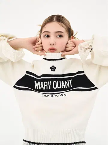 LILY BROWN x MARY QUANT 자카드 니트