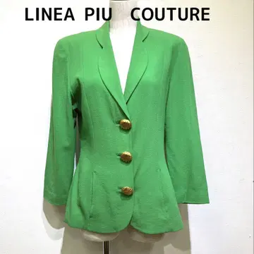 LINEA PIU COUTURE 프랑스제 자켓 38 울 골드 버튼