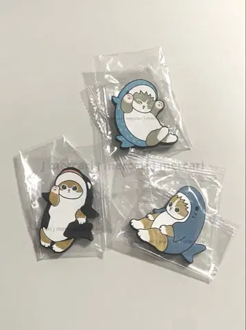 mofusand 사메냥 시리즈 러버 마그넷 세트 3종 가챠