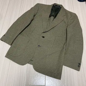 [ 무료배송 ] DAKS 체크 무늬 비즈니스 정장 자켓 쇼와 시대 디자인