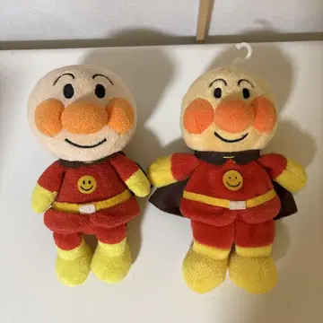 호빵맨 망토 포함 봉제 인형 2체 세트 레어