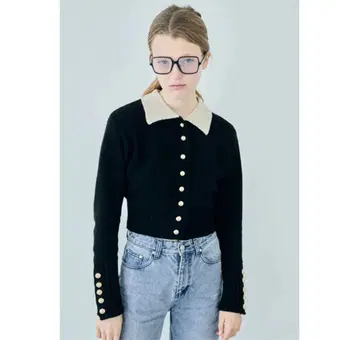 epine gold button cardigan