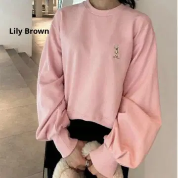LILY BROWN 10주년 Lily Bear 맨투맨 핑크