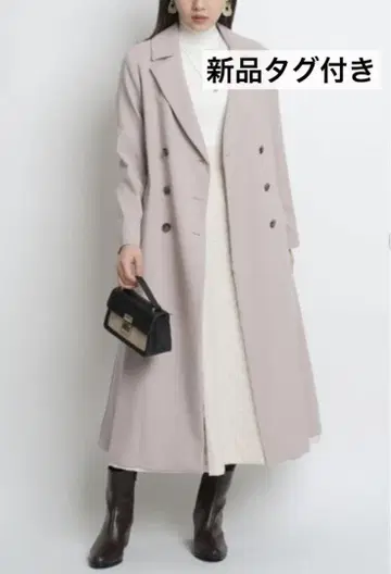JUSGLITTY 볼륨 백 더블 코트