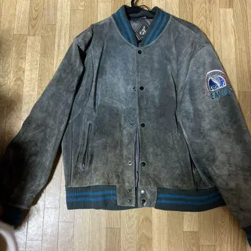 90s Emos 가죽 자켓 가죽 스웨이드 자켓