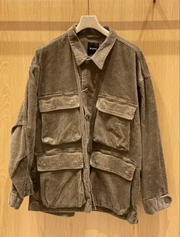새상품급 BEAMS / 코듀로이 빅 BDU 블루종 브라운