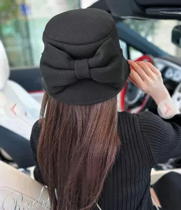 rady 리본 버킷햇 블랙