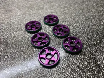 19mm 플라스틱 링 부착 알루미늄 롤러 6개 세트