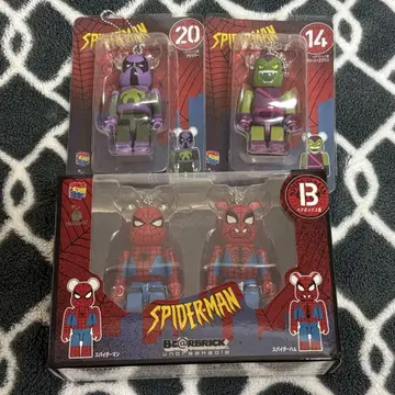 [ 새상품 ] 베어브릭 100% / 스파이더맨 베놈 해피 복권 B상