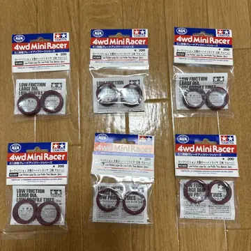 TAMIYA 4wd 미니 레이서 로프릭션 타이어 6개 세트