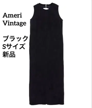 [새상품] AMERI VINTAGE 파일 원피스 블랙 S사이즈