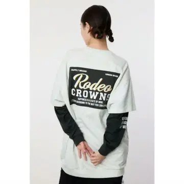 로데오 크라운 페이크 레이어드 맨투맨 원피스