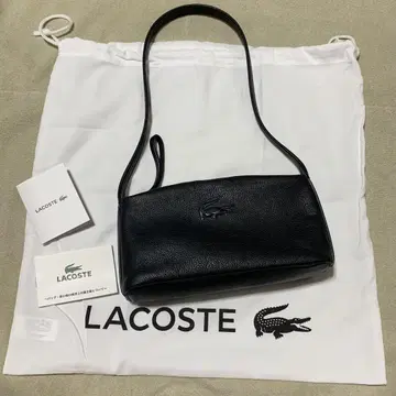 LACOSTE 주름 가죽 호보