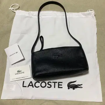 LACOSTE 주름 가죽 호보
