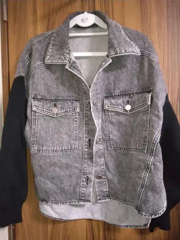 그레이스 콘티넨탈 Diagram 데님 자켓 그레이 블랙 콤비