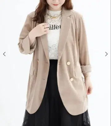 Vin 메쉬 벨로아 테일러드 자켓