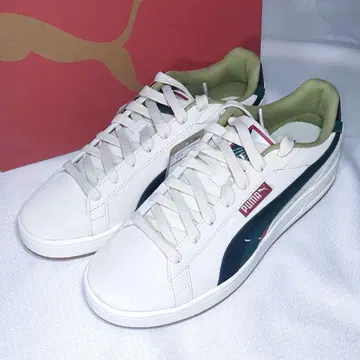 새상품 스니커즈 27.5cm 푸마 코트 클래식 그린 사이드 트랙