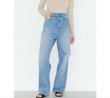 인서클 데님 데미지 데님 와이드 데님 comfy