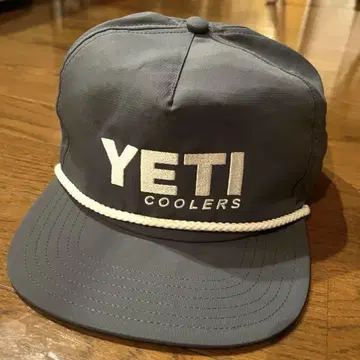 YETI 캡 네이비 기업 로고 플랫 바이저 아메카지
