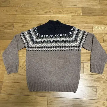 GRAN SASSO 그랑사쏘 노르딕 무늬 하이넥 스웨터 48