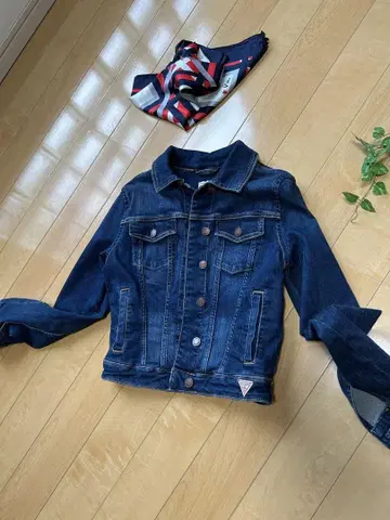 GUESS USA 다크 블루 데님 자켓 멋진 새상품급 자켓